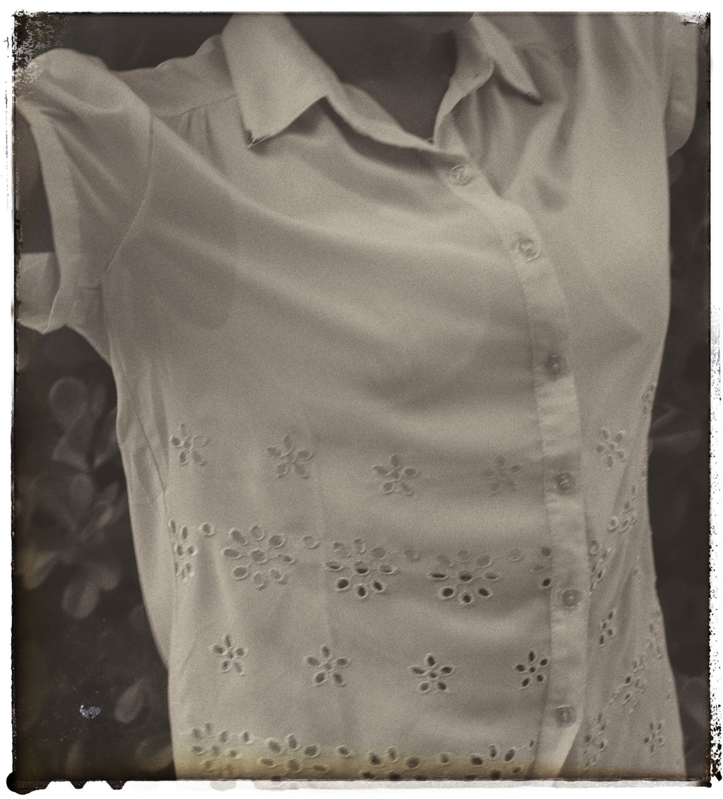 camisa de manga curta bordado